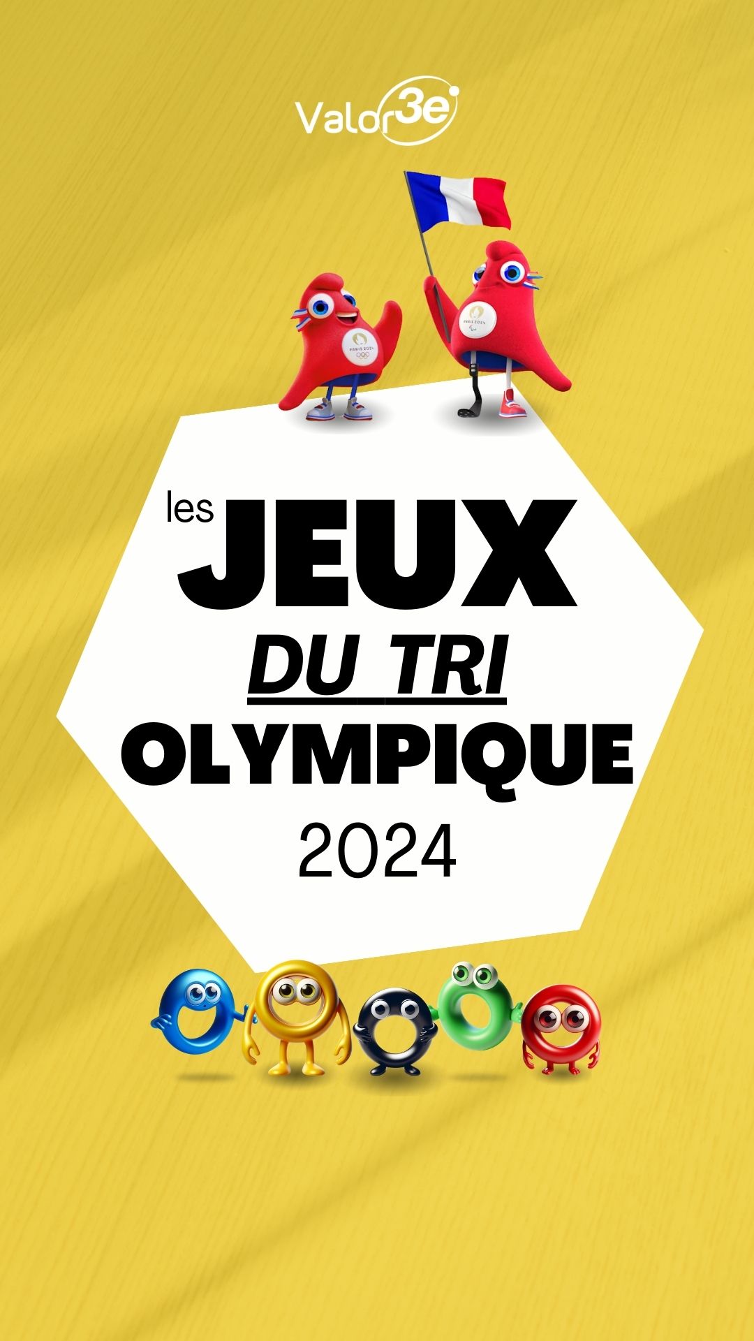 couverture jeux du tri olympique fond jaune